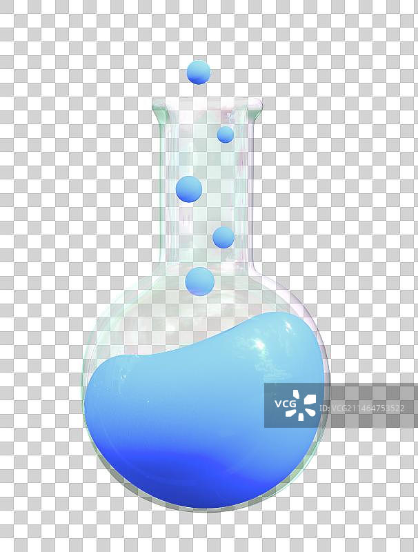 化学实验制品3D渲染免抠元素图片素材