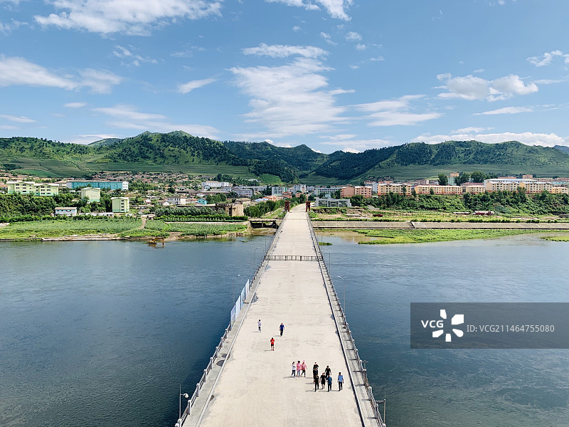 集安口岸 Port ｜鸭绿江 Yalu River｜中国集安市 Jian City, China图片素材