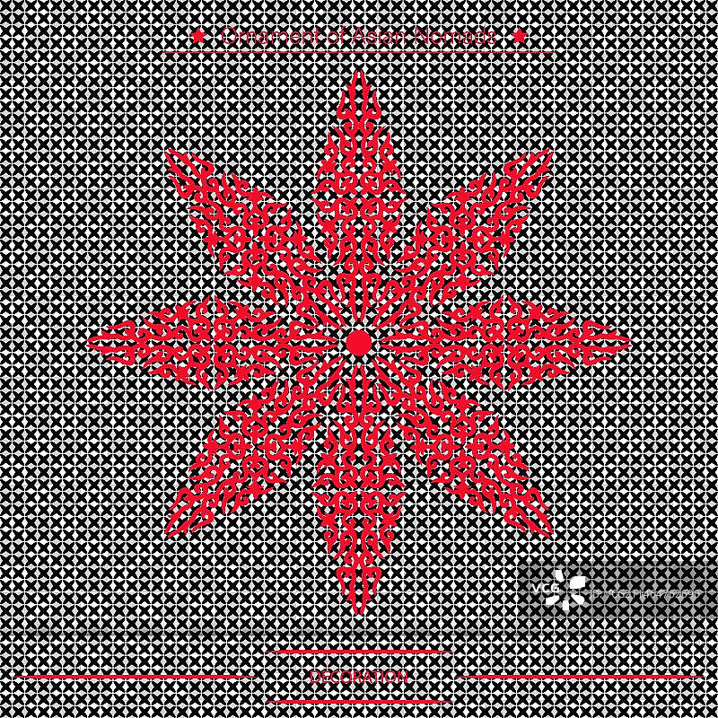 黑色背景上的圆形曼陀罗图案图片素材