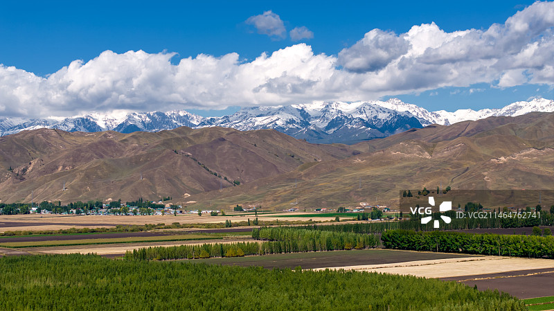 大美新疆独库公路伊犁唐布拉百里画廊秋季自然风光图片素材