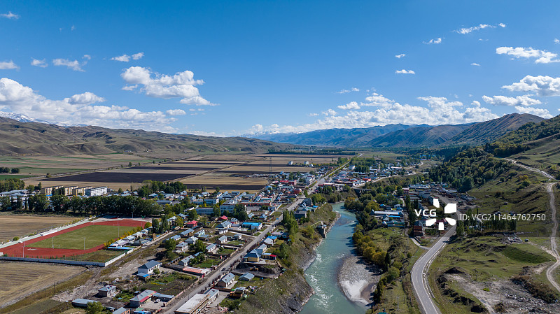 大美新疆独库公路伊犁唐布拉百里画廊秋季自然风光图片素材