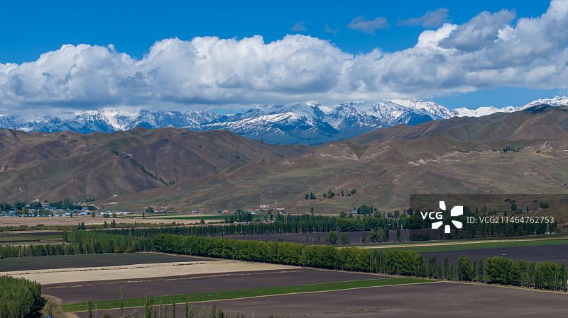大美新疆独库公路伊犁唐布拉百里画廊秋季自然风光图片素材