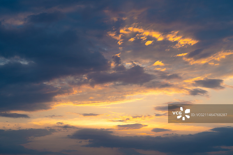 日落时天空中的晚霞图片素材