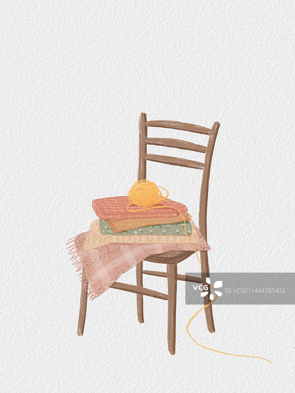 椅子衣服毛线图片素材