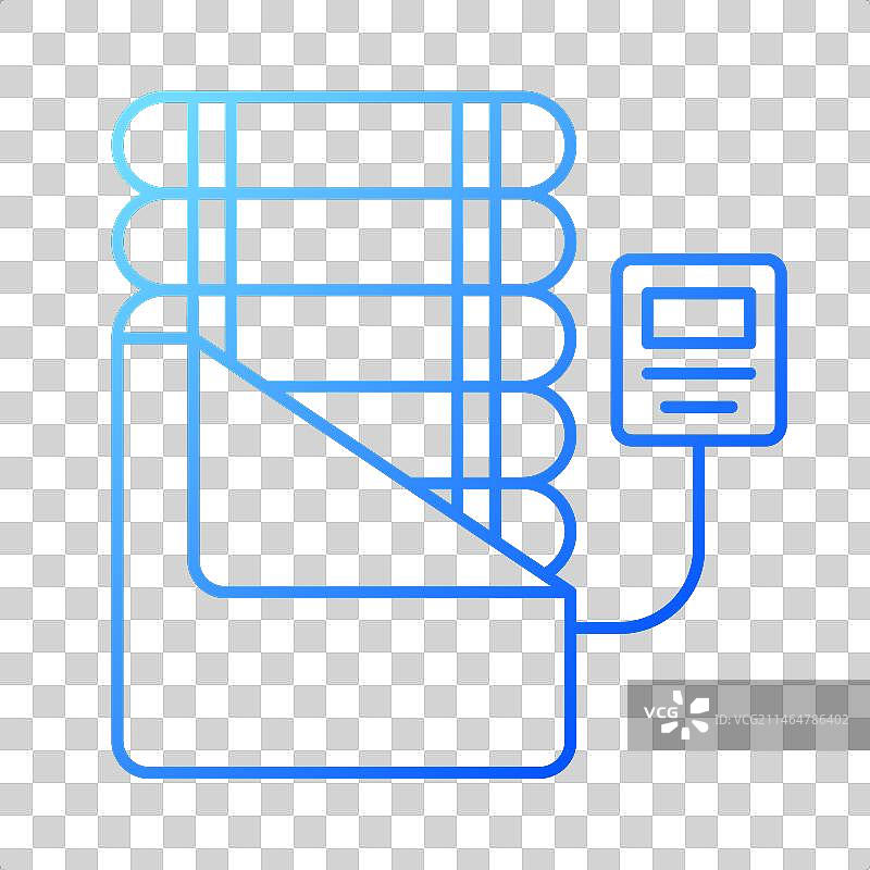 2.5D细线渐变按摩床图标图片素材