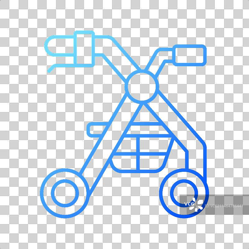 2D细线渐变助行器图标图片素材