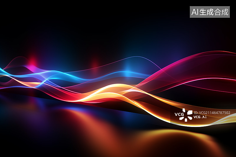 【AI数字艺术】科技感线条背景图片素材