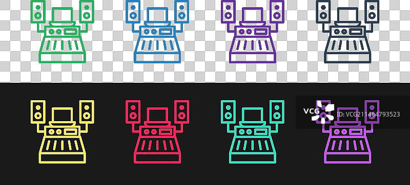 录音棚控制室的音乐声音图片素材