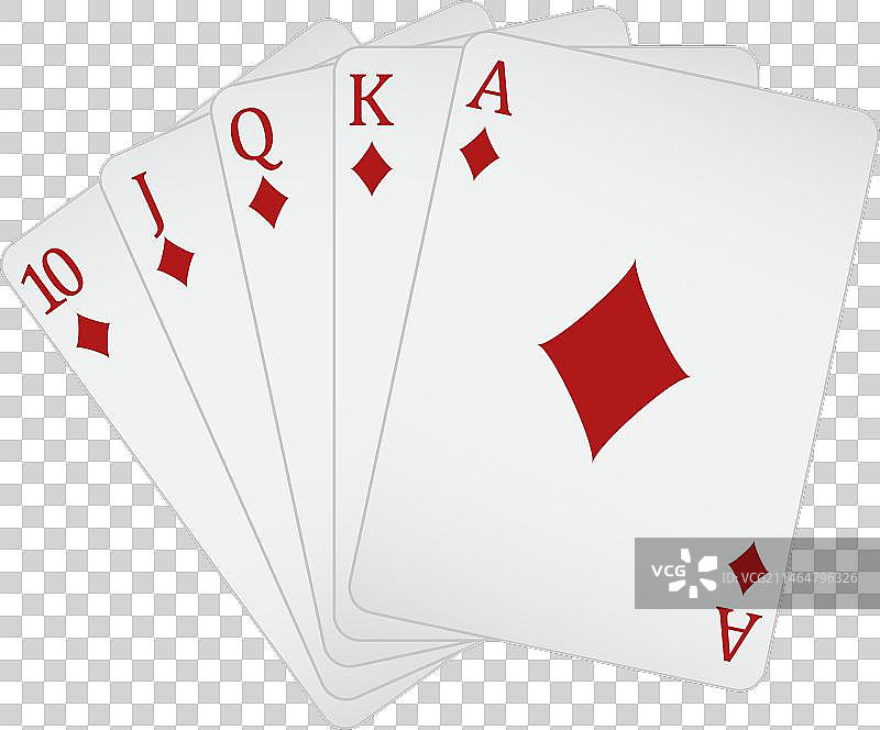 皇家同花顺扑克牌图片素材