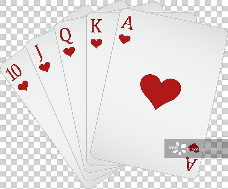 皇家同花顺扑克牌图片素材