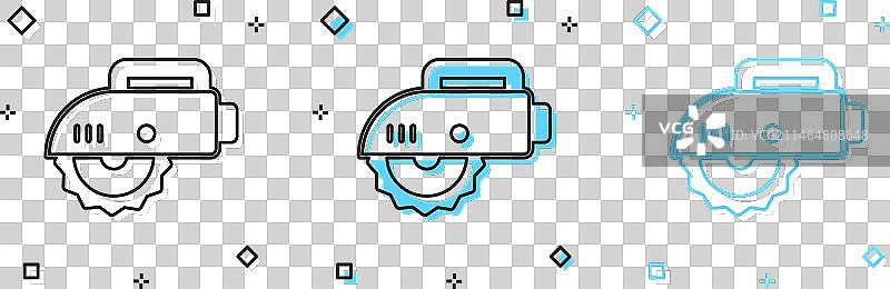 电动圆锯套装，含钢齿锯片图片素材