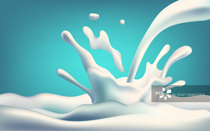 流动牛奶动态酸奶效果图片素材