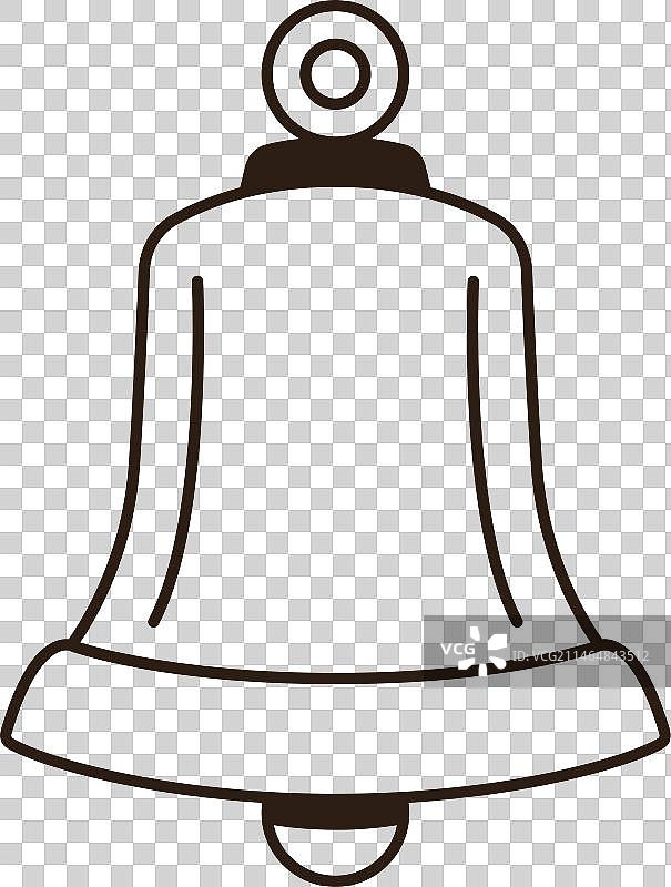 农场铃铛填充描边图标图片素材