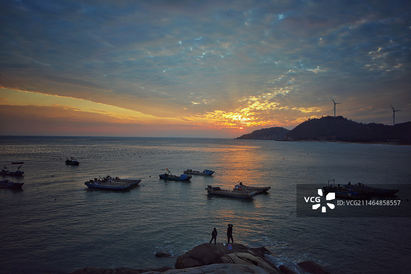 东山岛晚霞图片素材