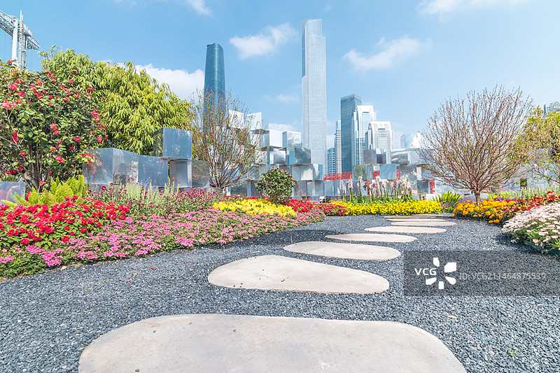 广州城市园林景观与现代建筑图片素材