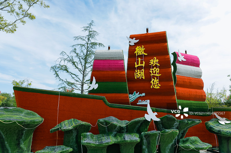 山东济宁微山湖旅游区  微山岛 南四湖图片素材