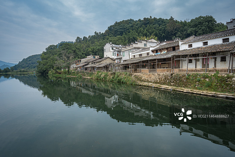 水乡古镇风光，江西景德镇浮梁东埠码头图片素材