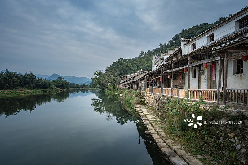 水乡古镇风光，江西景德镇浮梁东埠码头图片素材