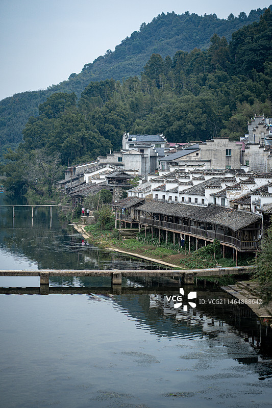 水乡古镇风光，江西景德镇浮梁东埠码头图片素材