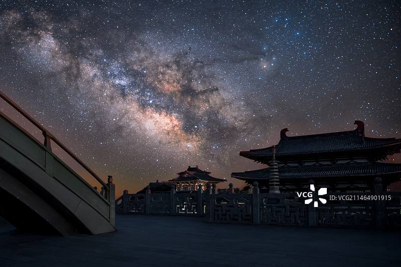 大洪山金顶银河图片素材