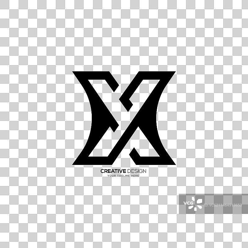 独特的YX字母现代时尚创意造型图片素材