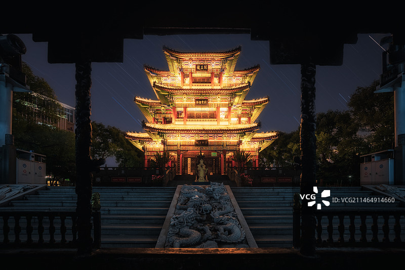 武汉龙王庙夜景图片素材