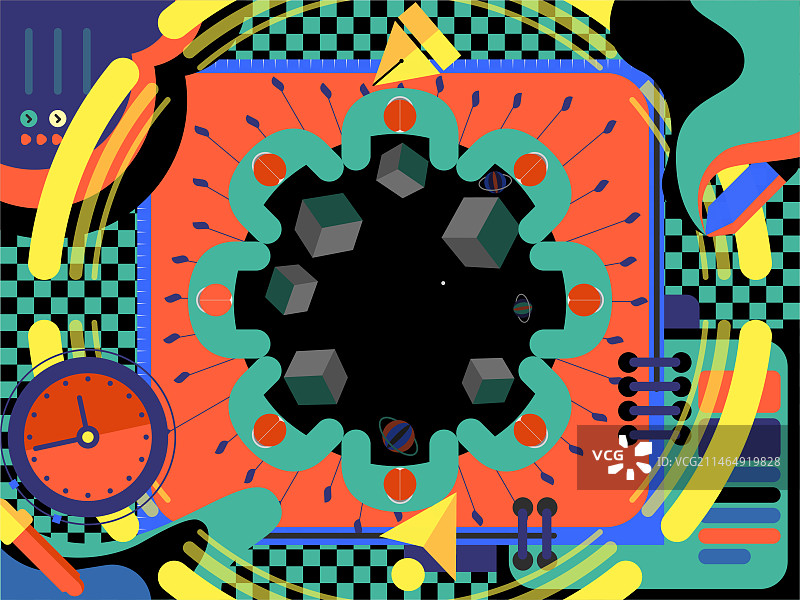 多人协作办公圆桌会议图片素材