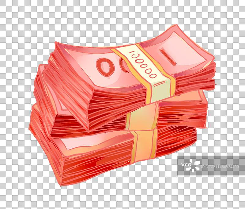 很有钱-一摞人民币图片素材