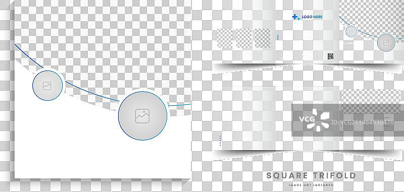 医疗保健医疗诊所方形三折宣传册图片素材