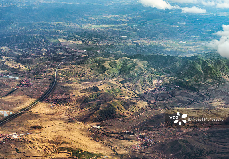 河北张家口桑干河大峡谷旅游区航拍图图片素材