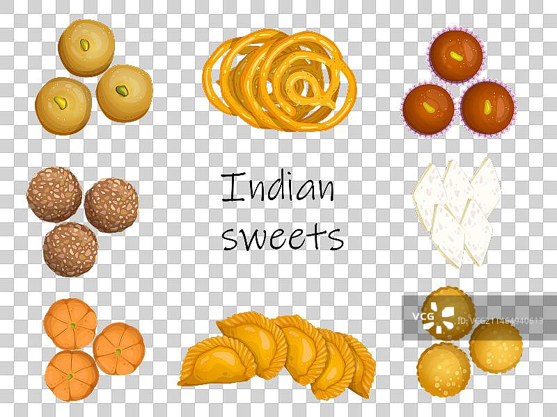 印度糖果或米泰食品图片素材