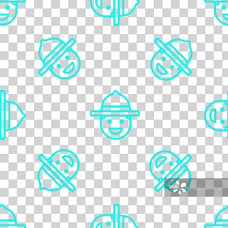 加拿大游骑兵帽子制服绿色线条图标图片素材