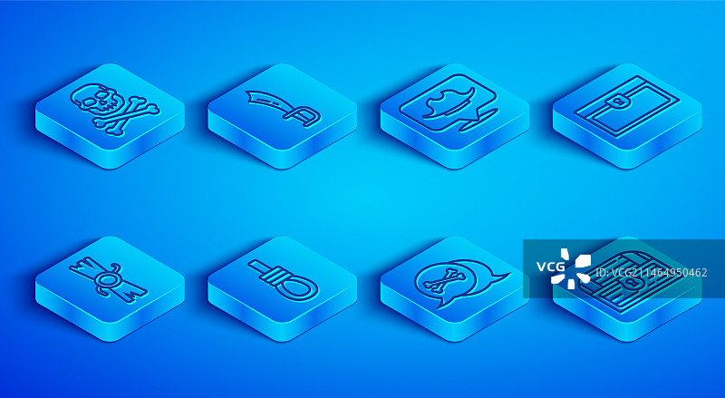 线条套装：骷髅交叉骨、海盗剑图片素材