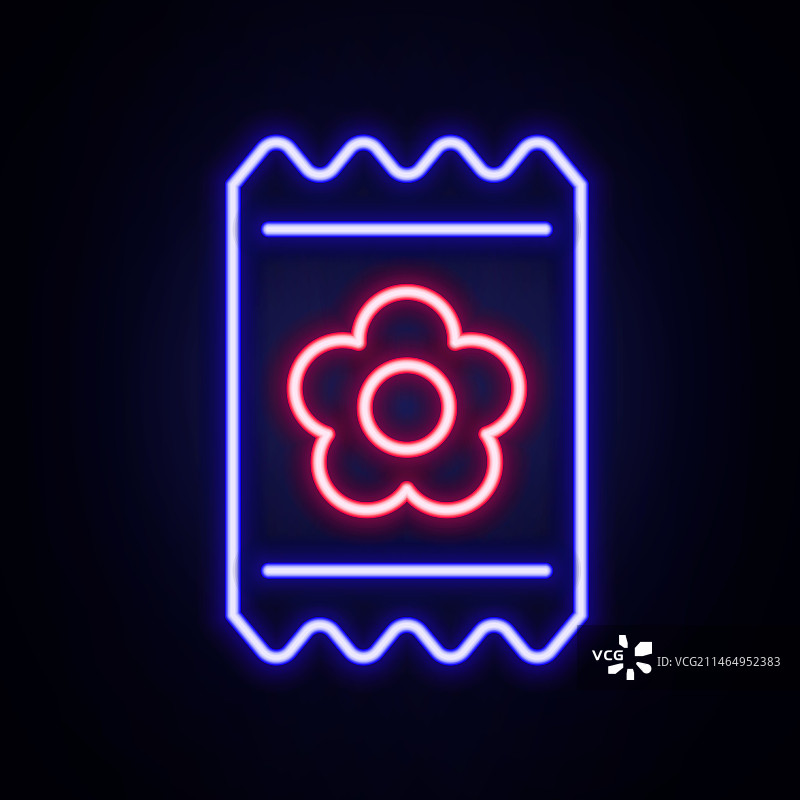 发光霓虹线条种子包图片素材