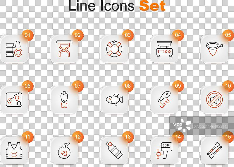 船桨、船和舷外马达图标图片素材