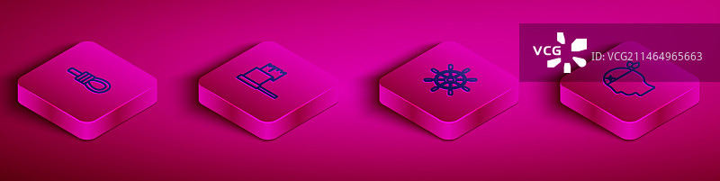 2.5D绞刑架绳索套索图标图片素材