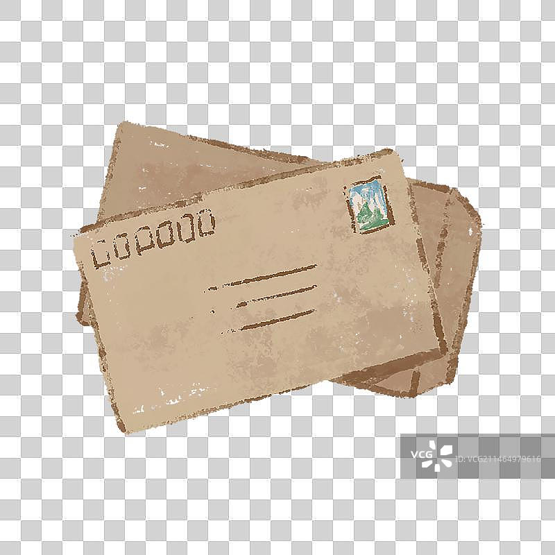 复古牛皮信封图片素材