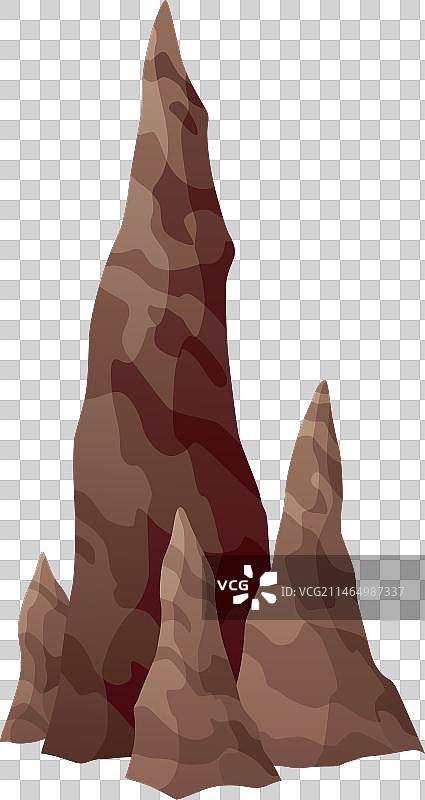 向上生长的钟乳石状矿物图片素材