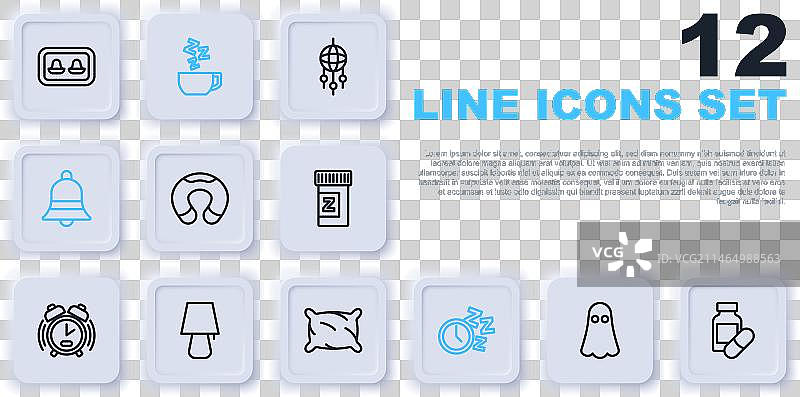 线条：幽灵与旅行颈枕图片素材