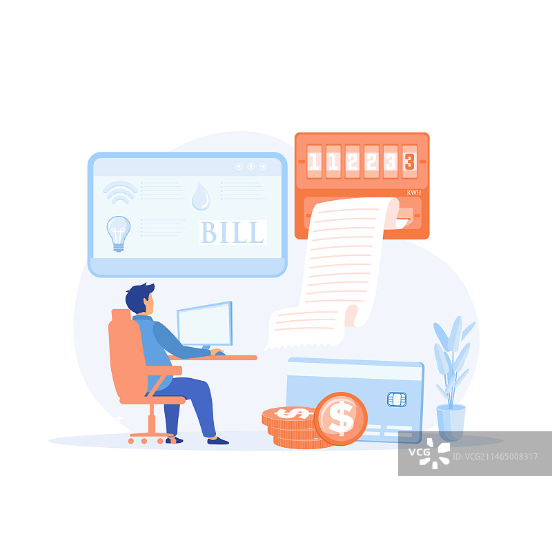 家庭能源效率审核概念图片素材