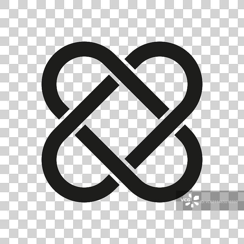 互锁图标集互连符号图片素材