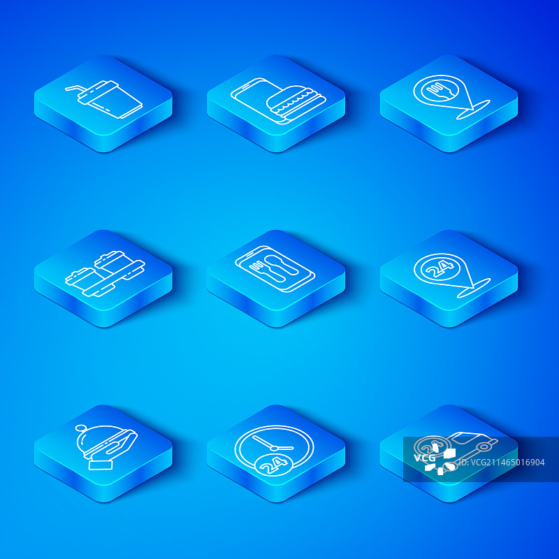 含食物托盘的餐具图片素材