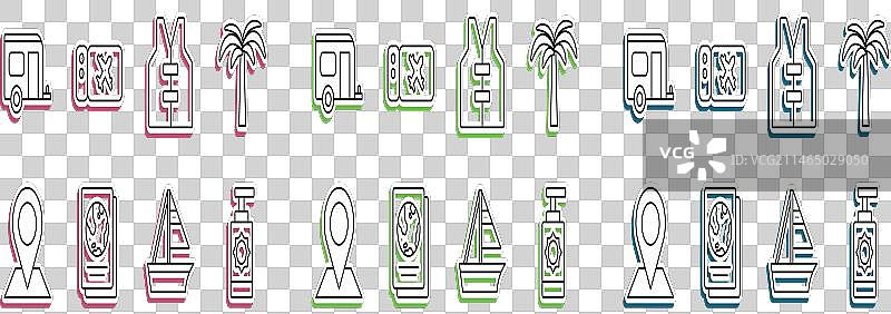 防晒喷雾热带锚点系列图片素材