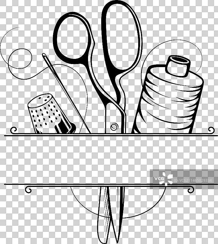 用于裁剪和缝纫的框架设计图片素材