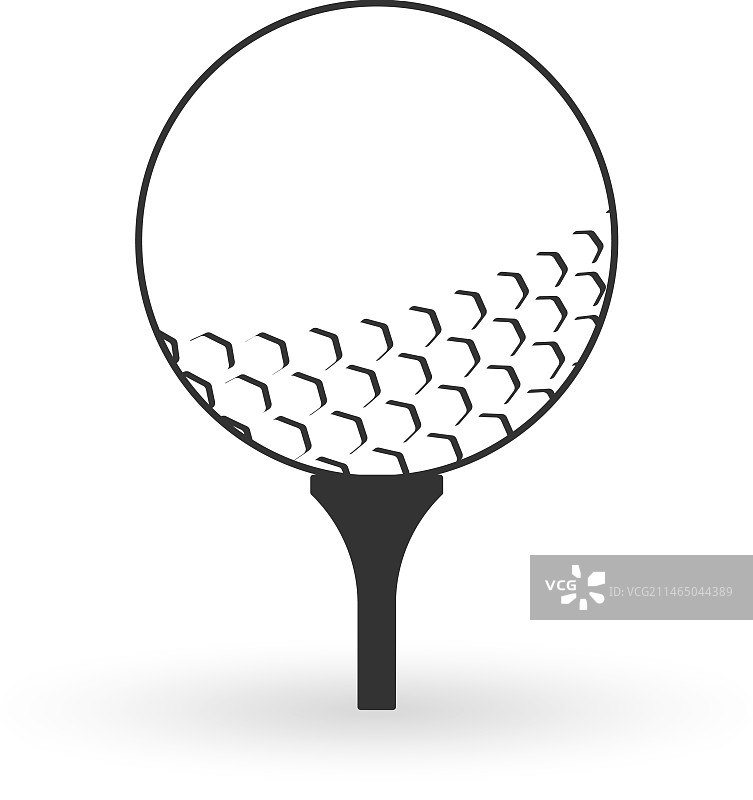 球座上的高尔夫球图标图片素材