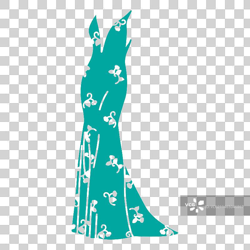 花卉舞会礼服剪裁图片素材