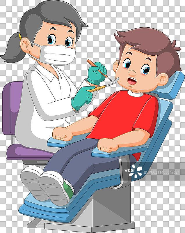 女牙医手持器械检查图片素材