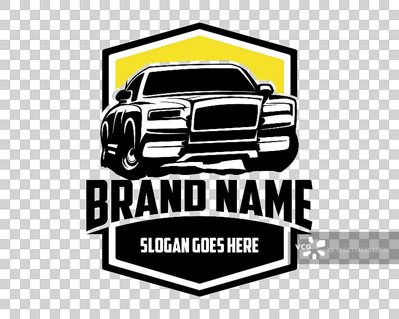 白色背景劳斯莱斯幻影汽车正面图图片素材