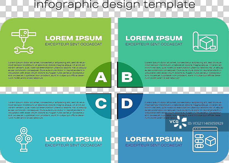 3D扫描仪、打印机、扳手和钳子线条图片素材