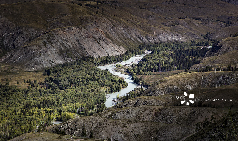 新疆中哈边境大峡谷图片素材